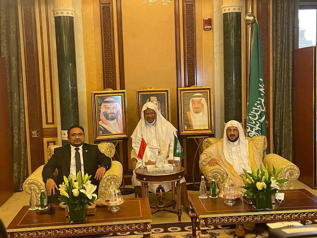 Menag dan Menteri Urusan Islam Saudi Silaturahmi di Makkah
