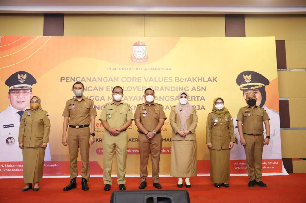 Pencanangan Core Values Berakhlak dengan Employer Branding ASN Kota Makassar