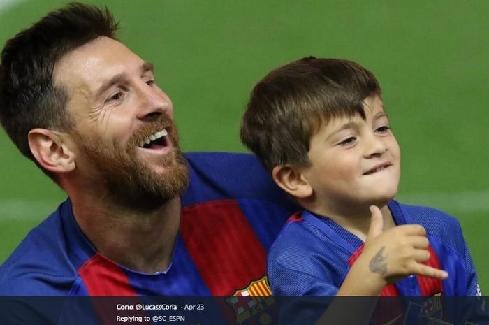 Lihat Trofi Ayah yang Banyak, Anak Messi Bingung