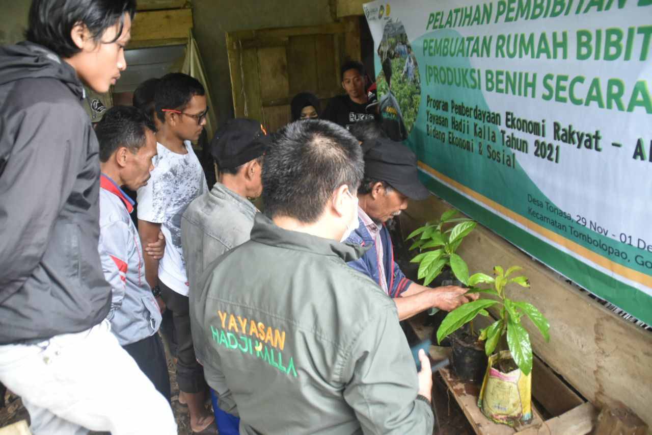Yayasan Hadji Kalla Gelar Pelatihan Pembibitan Alpukat di Desa Tonasa Kabupaten Gowa
