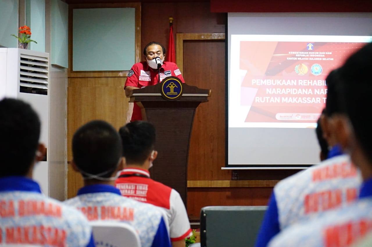 Kadivpas Kemenkumham Sulsel Buka Rehabilitasi Medis WBP Rutan Makassar