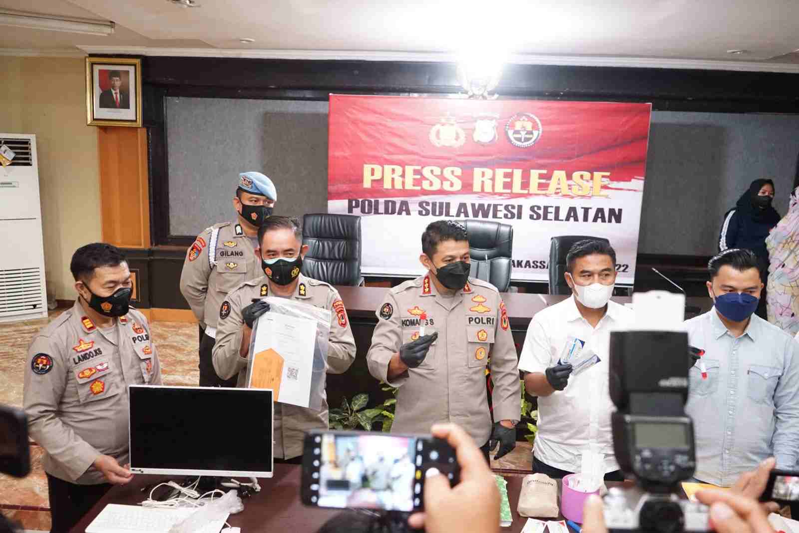 Polrestabes Makassar Berhasil Ungkap Bisnis PCR Palsu