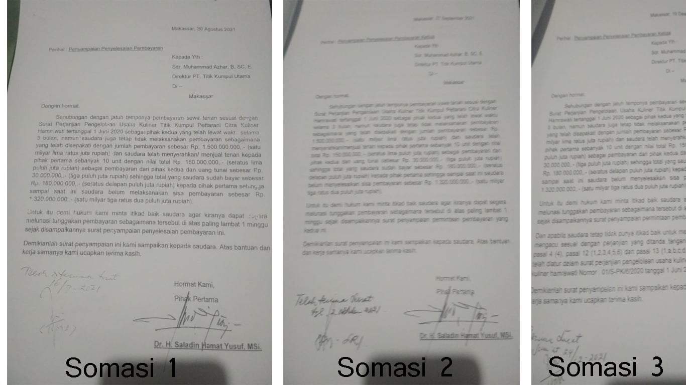 Keberadaan PT TKP Citra Kuliner Hamrawati berdasarkan Perjanjian