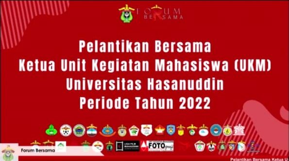 Unhas Gelar Pelantikan Bersama 33 Ketua UKM Periode 2022