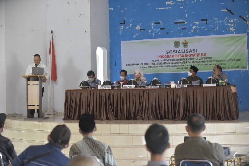 Bersama STP dan LP2M Unhas, Pemkab Luwu Utara Gelar Sosialisasi Prodes Inovasi Society 5.0