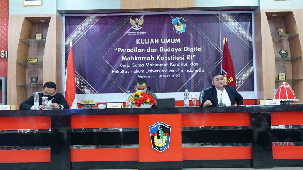 Fahri Bachmid dan Sekjen MK RI Bahas Implementasi Teknologi Peradilan Modern di UMI