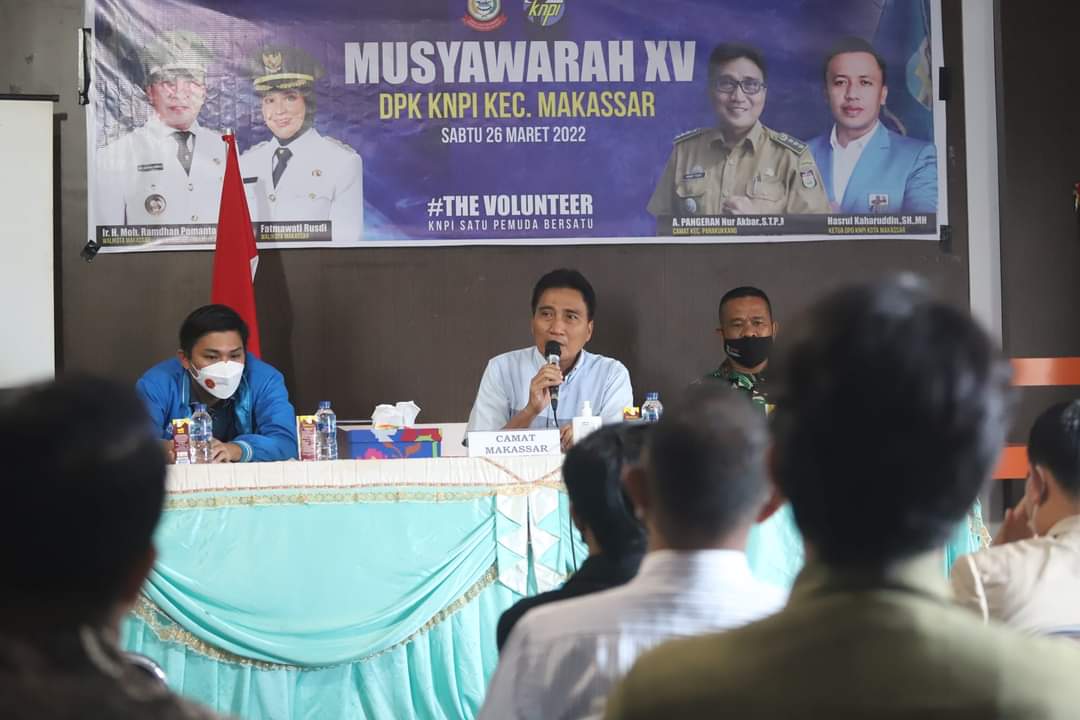 Buka Musyawarah XV DPK KNPI, Ini Pesan Camat Makassar