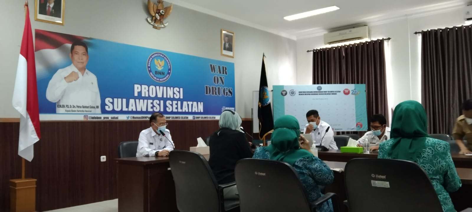 Pada rapat koordinasi yang dilakukan Badan Narkotika Nasional Provinsi Sulawesi Selatan (BNNP Sulsel)