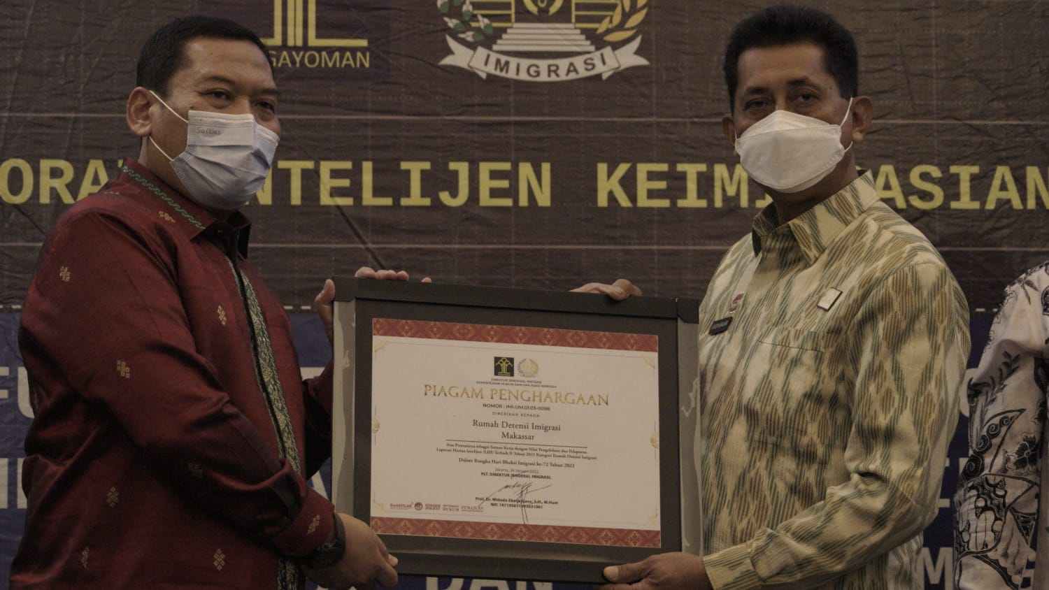 Peringkat Kedua Pengelolaan LHI, Rudenim Makassar Terima Penghargaan