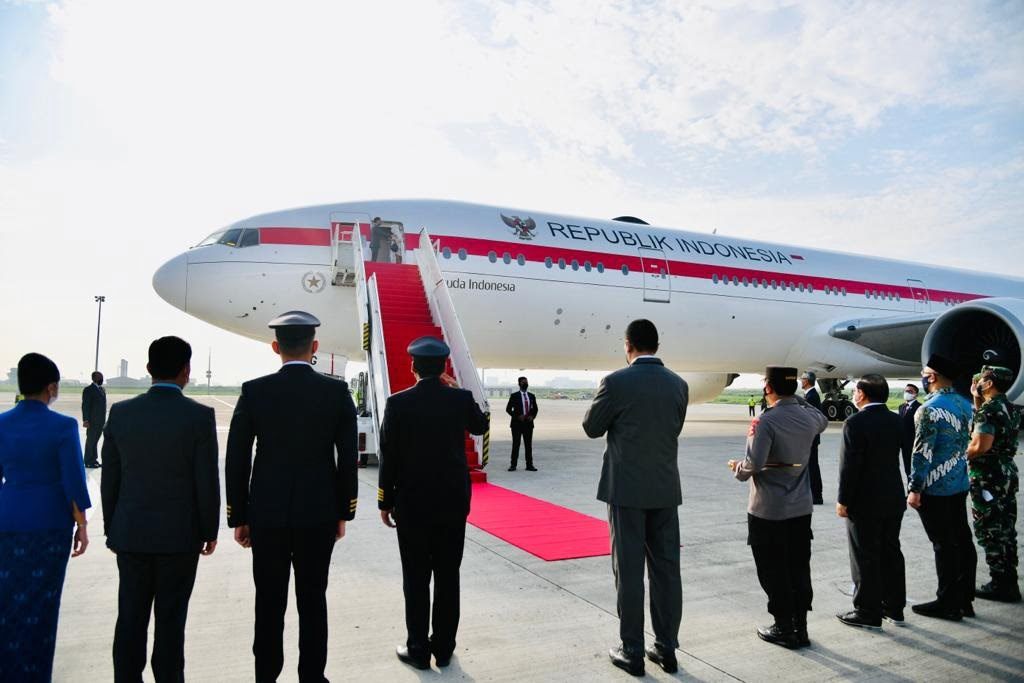 Presiden Jokowi hadiri KTT ASEAN-US di Amerika Serikat menggunakan pesawat Garuda Indonesia
