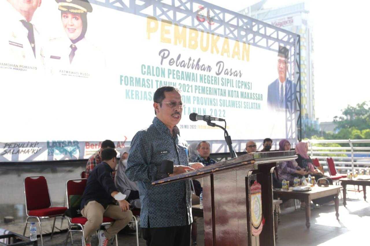 Sekda Kota Makassar Membuka Latsar CPNS Tahun Formasi 2021 Pemkot Makassar