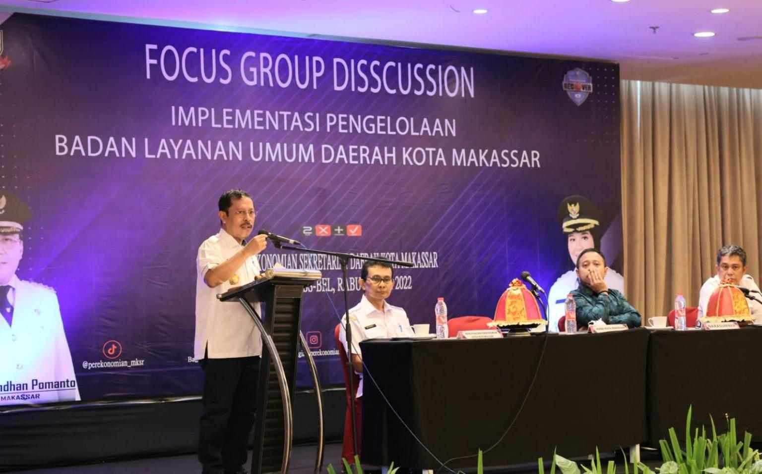 Sekda Makassar Buka FGD, Bahas Pengelolaan BLUD Pemkot Makassar