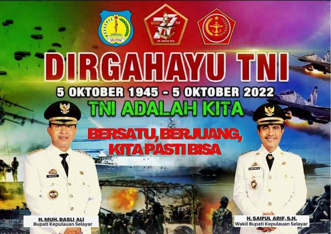 Hut TNI ke 77, Bupati MBA Akui Profesionalisme dan Sinergitas TNI