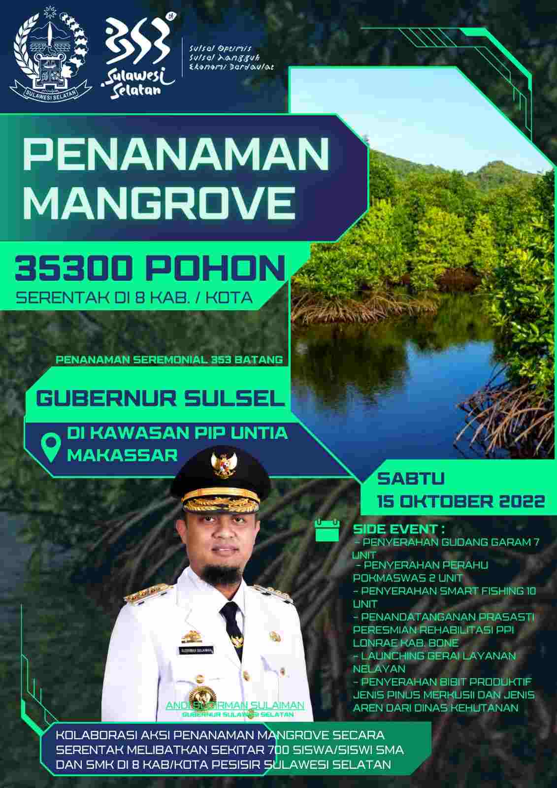 Gubernur Sulsel akan Pimpin Penanaman Mangrove Besok