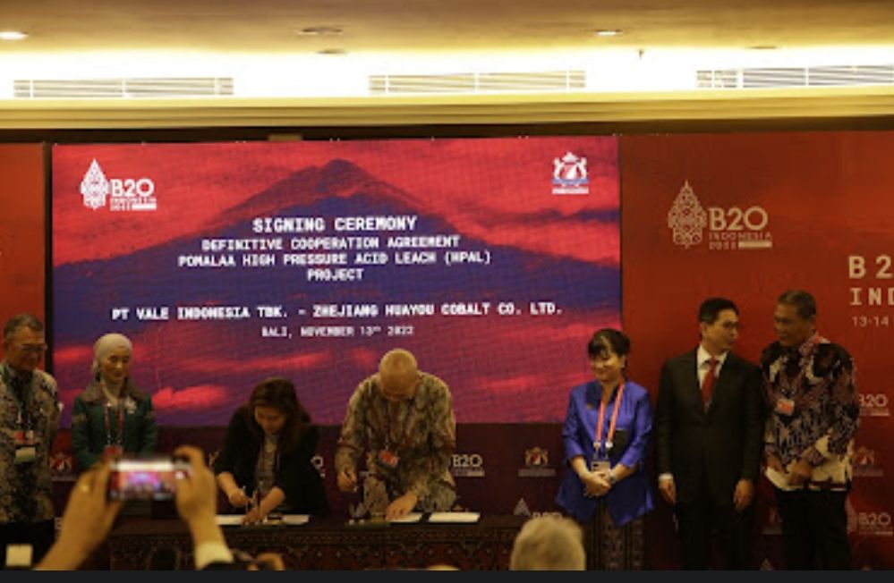 PT Vale Tandatangani Perjanjian Definitif dengan Zhejiang Huayou Cobalt Co