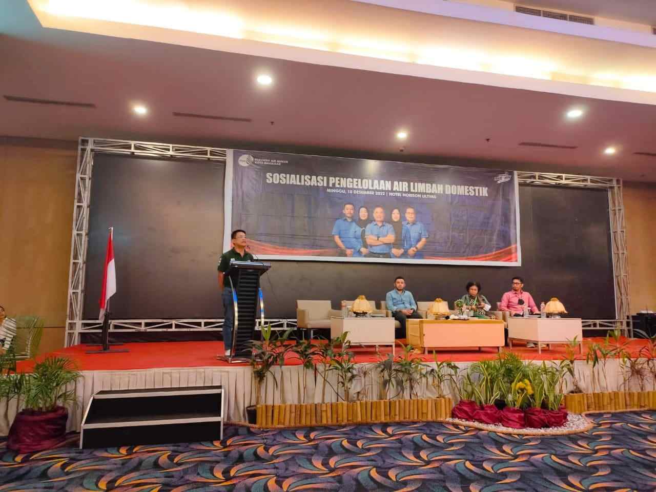 Kepala UPT PAL DPU Kota Makassar Hamka Darwis menjadi narasumber pada event PDAM Kota Makassar