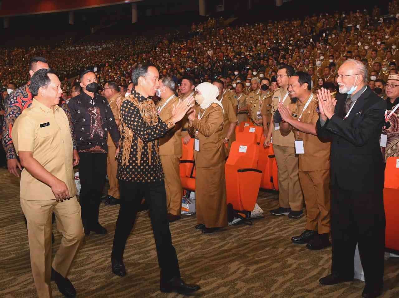 Presiden Jokowi menghadiri Rakornas FKPD se-Indonesia di Bogor. (Dok/Pemprov Sulsel).