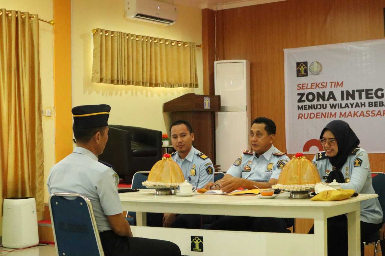 Seleksi ketua dan anggota Zona Integritas (ZI) Menuju Wilayah Bebas Korupsi (WBK) / Wilayah Birokrasi Bersih dan Melayani (WBBM) tahun 2023 Rudenim Makassar. (Dok/Rudenim Makassar).