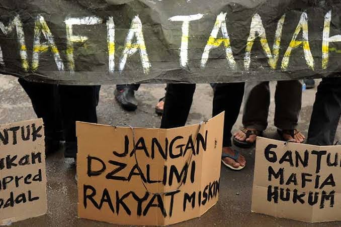 Ilustrasi demonstrasi berantas mafia tanah. (Dok/Media Indonesia).