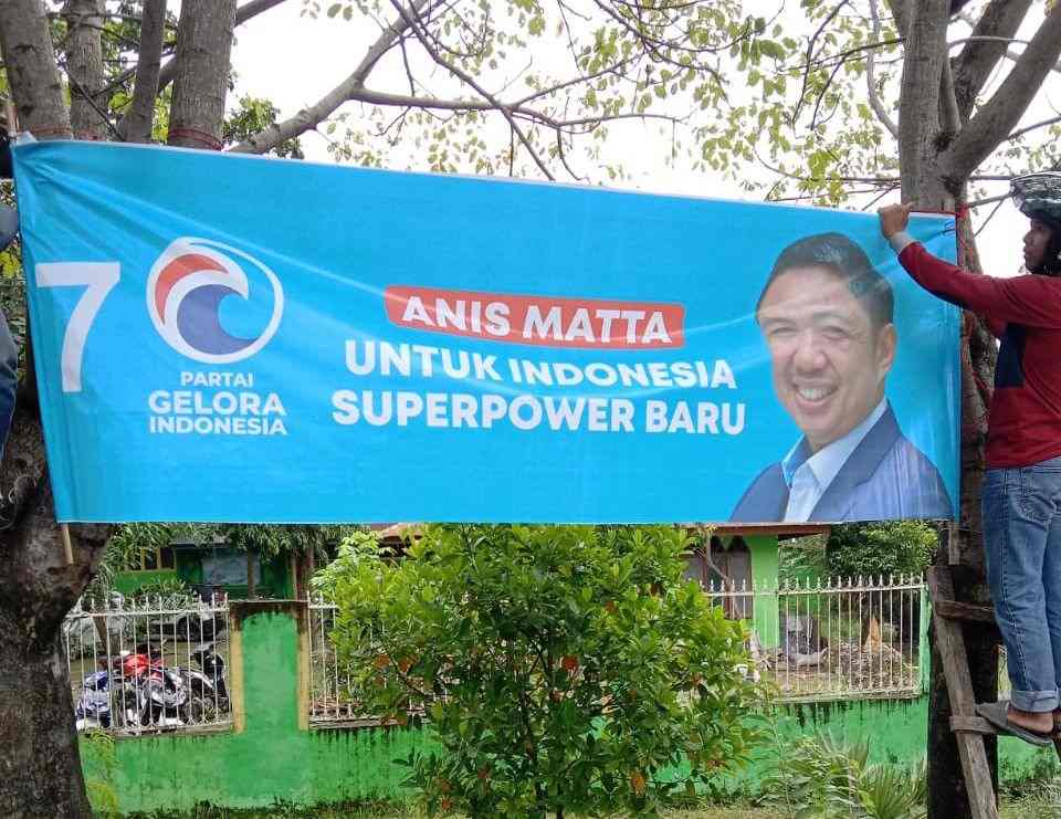 Spanduk Partai Gelora Sambut Anis Matta di Sulsel (Dok.Ist)