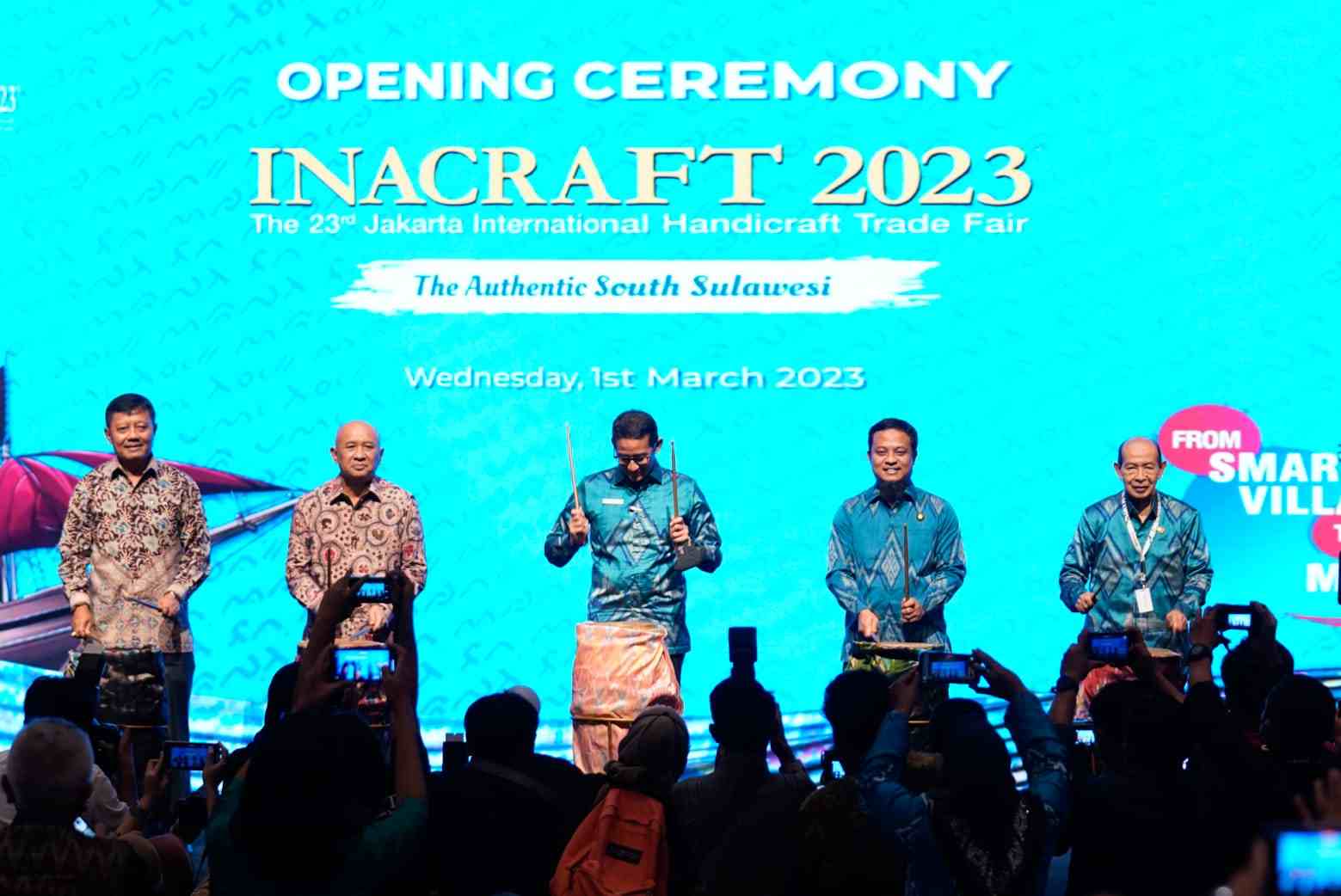 Pembukaan pameran Inacraft 2023 di Jakarta Convention Center (JCC). (Dok/Humas Pemprov Sulsel)