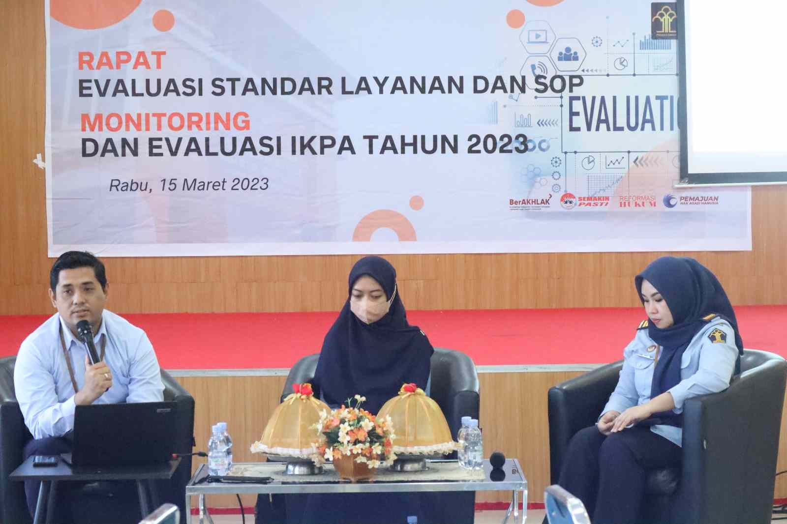 Rudenim Makassar Gelar Evaluasi Standar Layanan, SOP dan Monitoring Evaluasi IKPA Tahun 2023. (Dok.Ist)