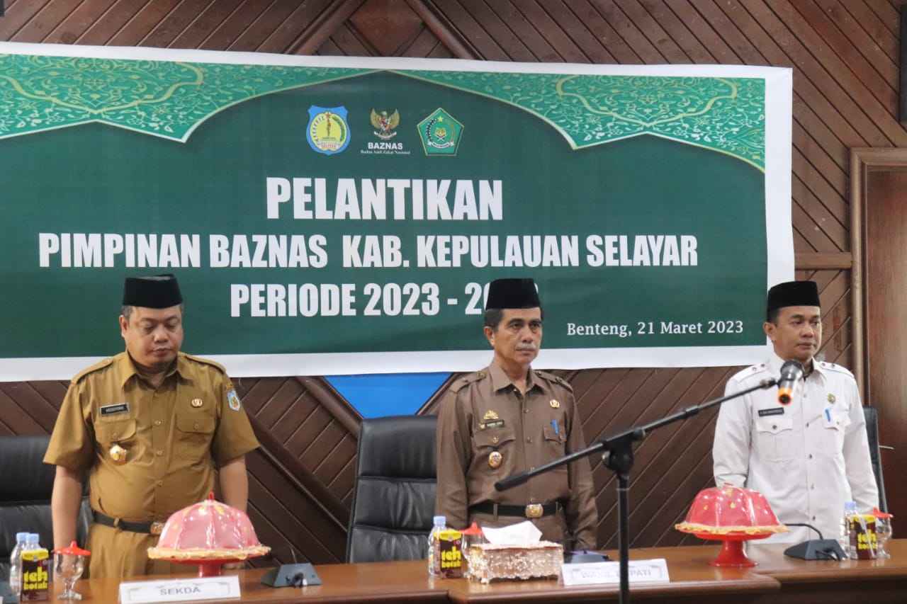 Wabup Saiful Arif Lantik Pimpinan Baznas Kepulauan Selayar Periode 2023-2028