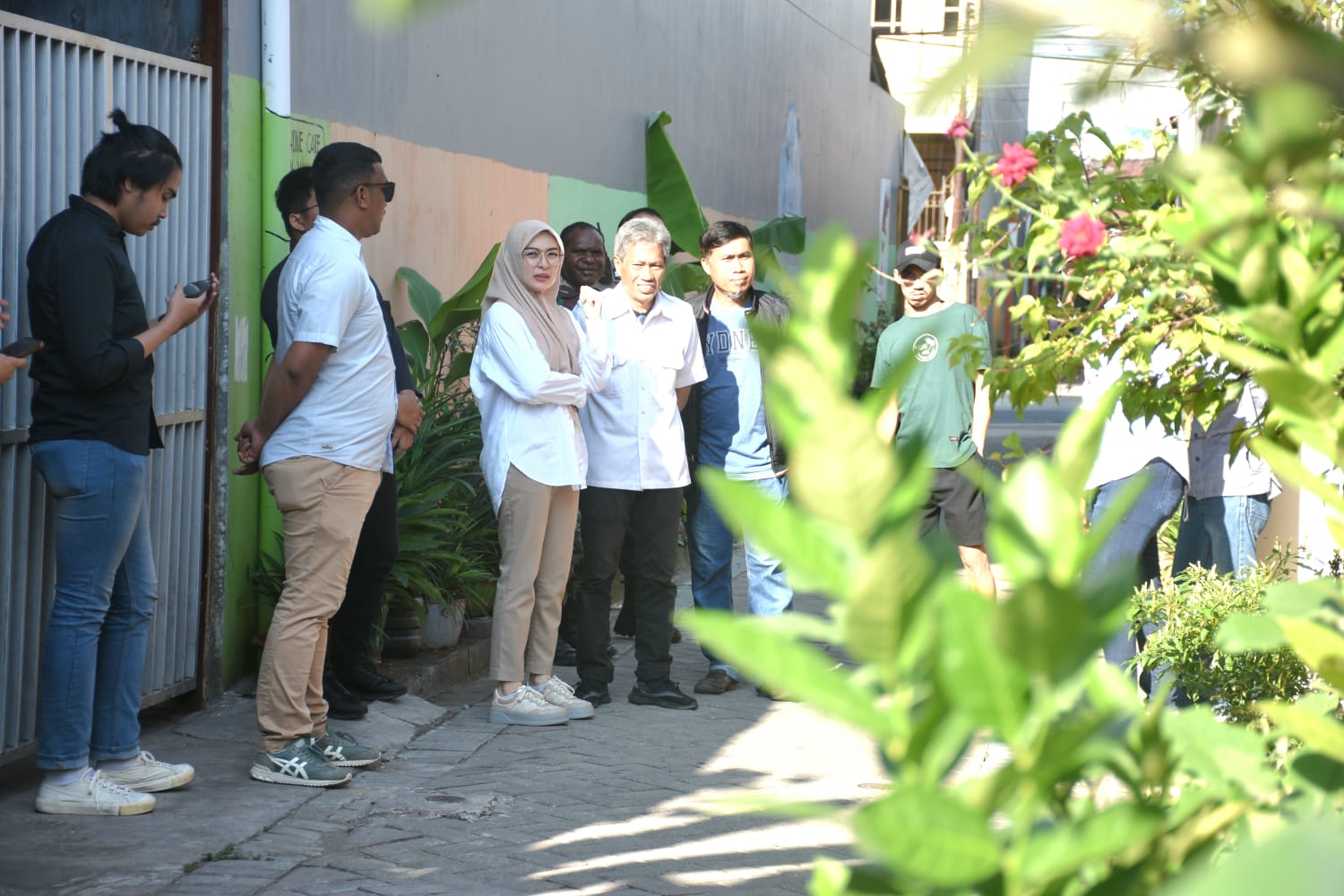 Anggota DPRD Kota Makassar, Budi Hastuti saat kunjungan ke longwis di Mamajang