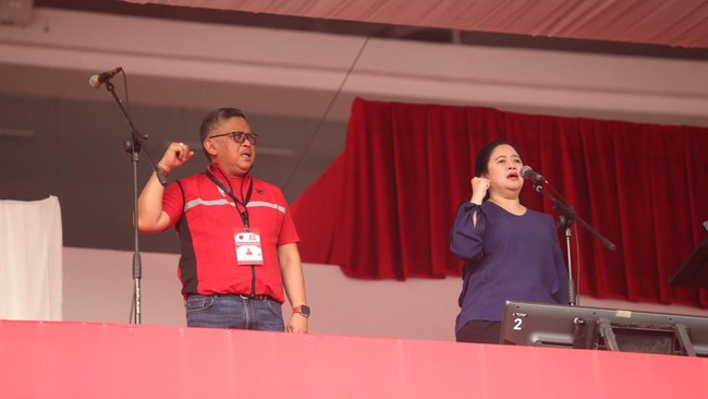 Puan Bangkitkan Semangat Kader PDIP Jelang Puncak BBK 2023. (Sumber: CNNIndonesia.com).