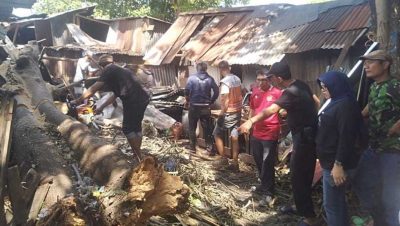 Anggota DPRD Makassar Tinjau Rumah Warga yang Tertimpa Pohon