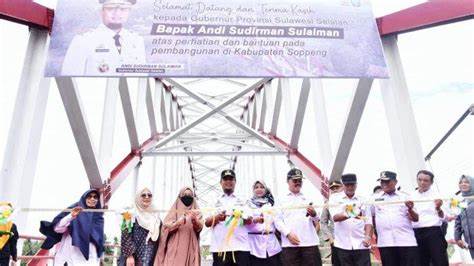 Diresmikan Gubernur Andalan, Jembatan Pacongkang Gunakan APBD Provinsi Sulawesi Selatan