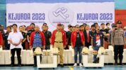 Wali Kota Makassar Moh Ramdhan Pomanto membakar semangat peserta Kejuaraan Daerah (Kejurda) Futsal Sulawesi Selatan 2023. (Dok.Ist)