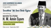 Andi Sudirman Sulaiman Berduka atas Wafatnya Eks Gubernur Sulsel Amin Syam.