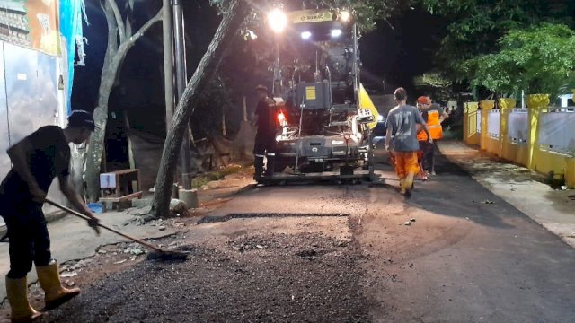 Dinas PU Makassar Perbaikan Jalan di Tamangapa