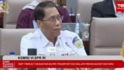 Direktur Utama PT KAI Didiek Hartantyo didalam Rapat Dengar Pendapat bersama Komisi VI DPR RI. Foto : Inet