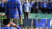 Camat Ujung Pandang Syahrial Syamsuri memimpin upacara dalam rangka memperingati Hari Kesadaran Nasional (HKN). (Ist)