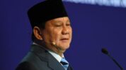 Prabowo Janji Bangun Sekolah di Minahasa Walaupun Tidak Menjadi Presiden. (AFP/Roslan Rahman).