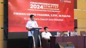 Firman Hamid Pagarra saat Forum OPD yang digelar DPMPTSP, di Hotel Aston, Rabu (28/2/2024). (Dok. Pemkot Makassar).