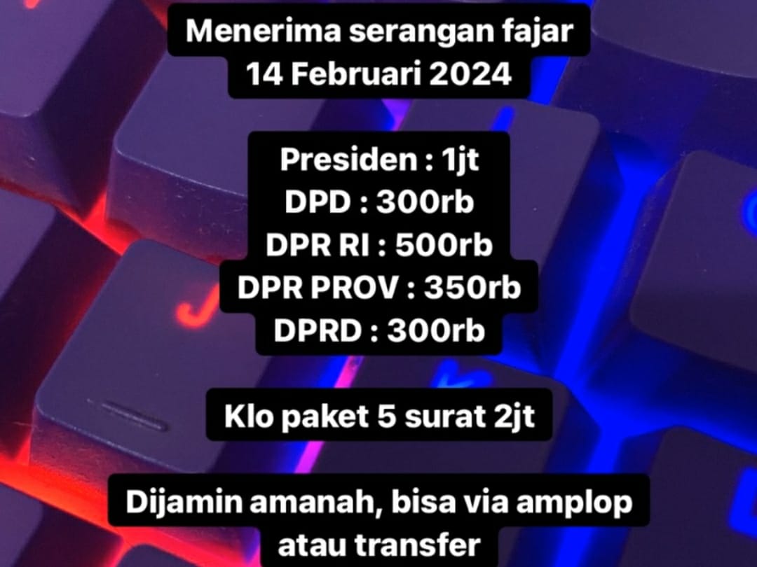 Serangan Fajar Jelang Pemilu, Pengamat: Rakyat Nilai Politik Adalah Transaksi. (Dok. Istimewa).