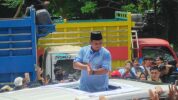 Calon Presiden nomor urut 2, Prabowo Subianto dalam kampanye akbar di GOR Sudiang, Kota Makassar, Sulawesi Selatan, Jumat (2/2/2024). (Rakyat.News/Andi Fatur Rezky AAR).