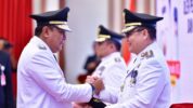 Penjabat (Pj) Gubernur Sulawesi Selatan Bahtiar Baharuddin mengambil sumpah jabatan dan pelantikan Penjabat Bupati Luwu dan Penjabat Bupati Wajo. (Ist)