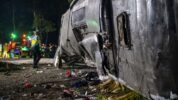 Kondisi Kecelakaan Bus Pariwisata SMK Lingga Kencana Depok