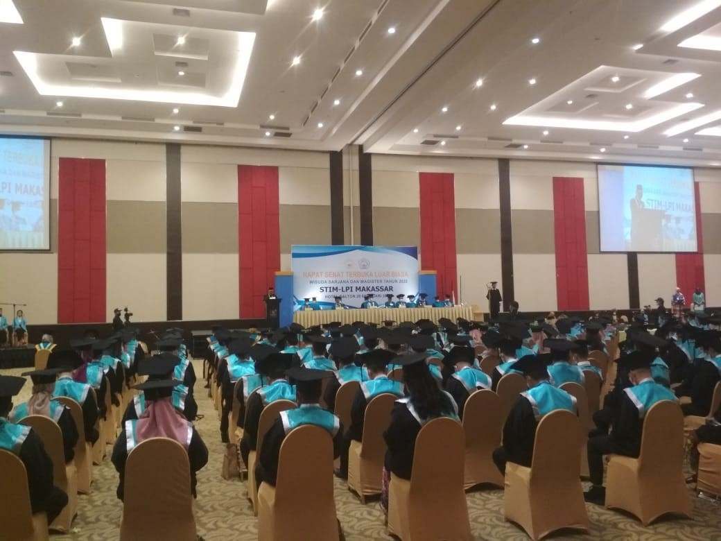 Gelar Wisuda XXVI, STIM LPI Makassar Terapkan Prokes Secara Ketat