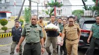 Camat Rappocini beserta Danramil Rappocini sambangi Mapolsek Rappocini guna ucapkan selamat hari Bhayangkara ke 77