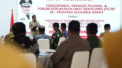 PJ Gubernur Bahtiar Baharuddin Saat Memberikan Sambutan Dalam Rapat Koordinasi Dengan FKUB Untuk Sukseskan Pilkada 2024