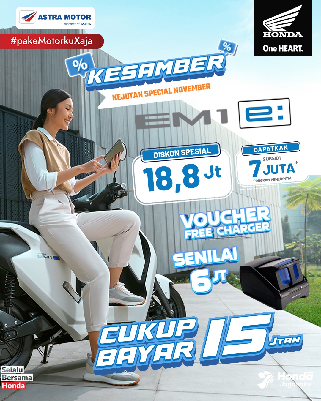 Asmo Sulsel Hadirkan Promo KESAMBER untuk Honda EM1 e