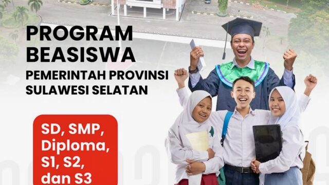 Pemprov Sulsel Hadirkan Beasiswa Tingkat SD hingga S3, Cek Syaratnya!