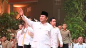 Prabowo Subianto Saat Menghadiri Puncak Perayaan HUT Ke-17 Partai Gerakan Indonesia Raya (Gerindra)