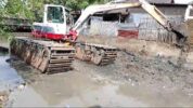 Pengerukan Sungai Pammelakkang Jene di di Kecamatan Lau, Kabupaten Maros