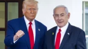 Presiden AS, Donald Trump Bersama Perdana Menteri Israel, Benjamin Netanyahu